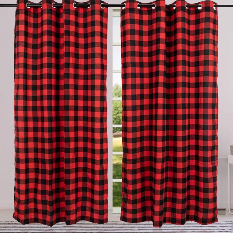 buffalo plaid curtains