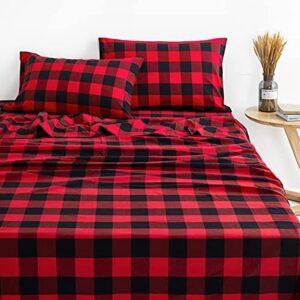 Buffalo Plaid Flannel Sheets