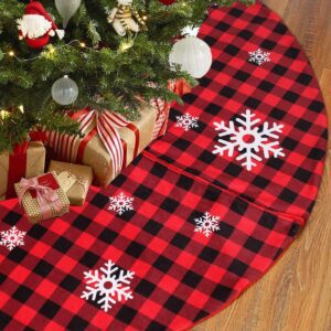 buffalo plaid christmas tree skirt