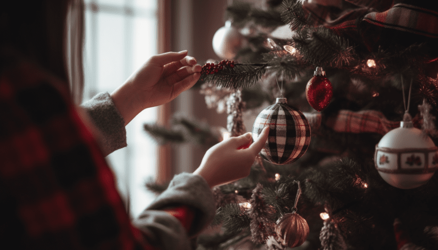 how to hang christmas ornaments