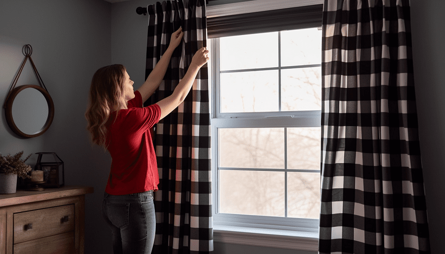 how to hang curtains without drilling