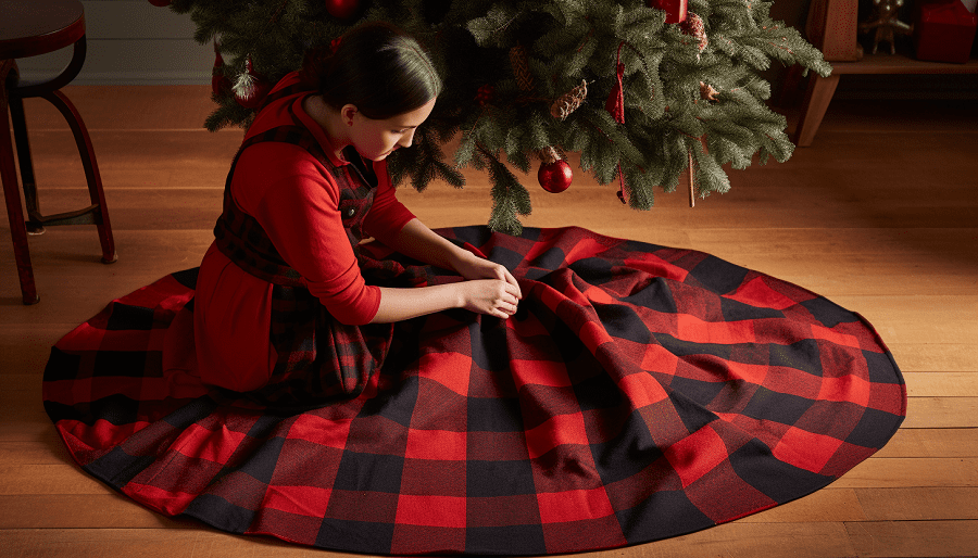 how to make a tree skirt without sewing