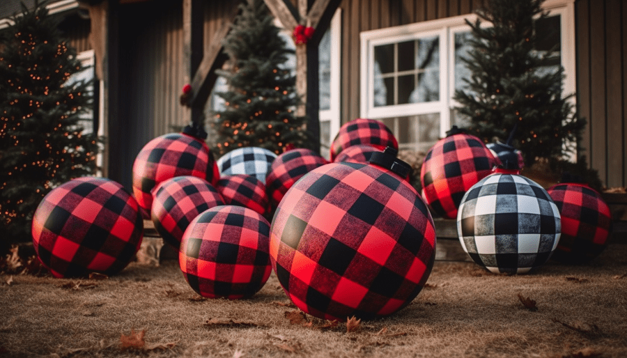 how to make large christmas ornaments for outside